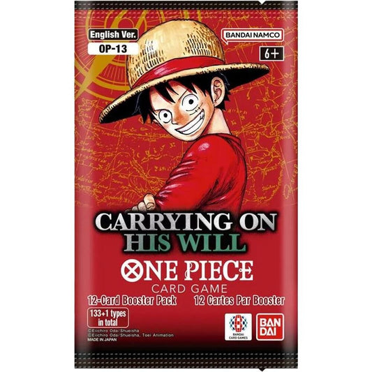 One Piece TCG - Booster Pack: Carrying On His Will (OP-13) - Single Sealed Booster Pack (English) - 3rd Anniversary Edition!